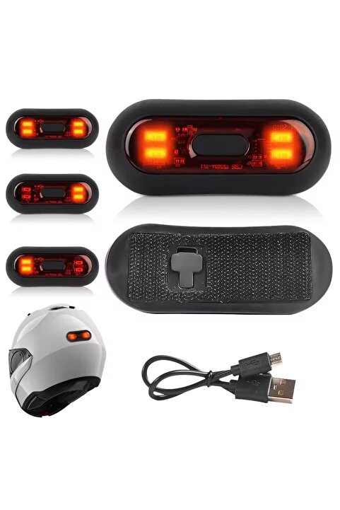 Genel Markalar Kask Arkası Uyarı Led Işığı - Kask Ledi - Gece Kask Ledi