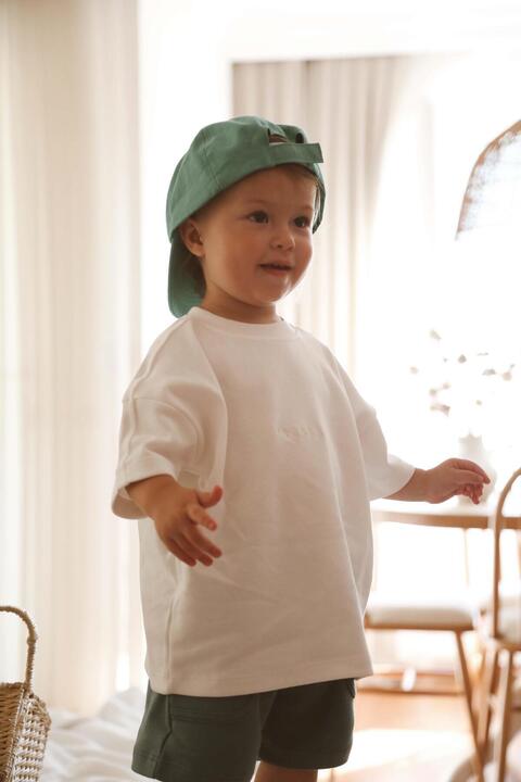 Oh La La Koala For Little Ones Kırık Beyaz Bisiklet Yaka Oversize T-shirt Bebek - Çocuk