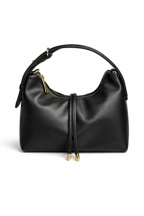 SHIKIRTI BAG STORE Siyah Renk Küçük Boy Ayarlanabilir Askı Detaylı Kadın El ve Omuz Çantası