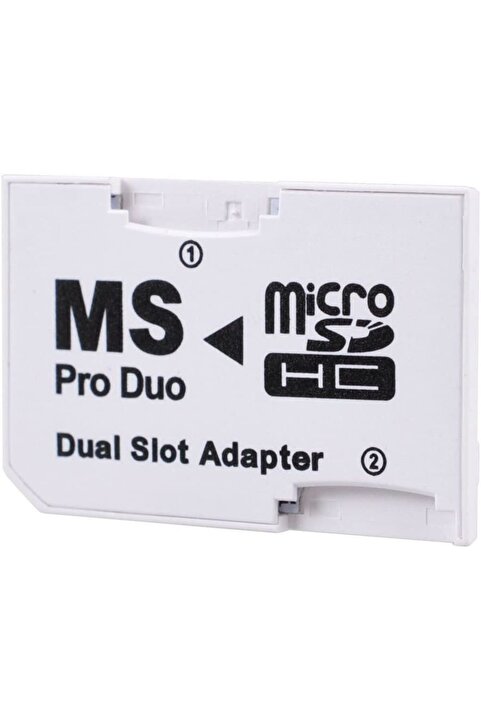 POPKONSOL Sony Psp Memory Stick Pro Duo Adaptör Dual Slot Psp Hafıza Kartı Adaptör Dual Mikro Sd Kart Çevirici