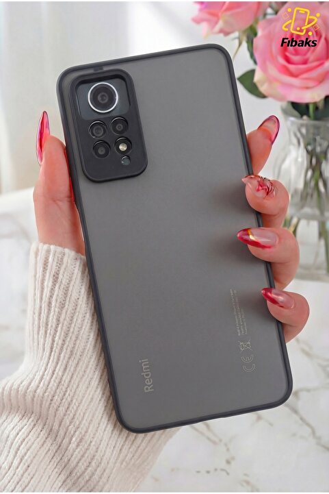 Fibaks Redmi Note 11 Pro/12 Pro 4G Kılıf Mat Parmak Izi Yapmaz Kamera Korumalı Kapak