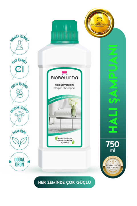 BioBellinda Doğal Yoğun Halı Sampuanı Deep Temizlik Sunar 750 ml