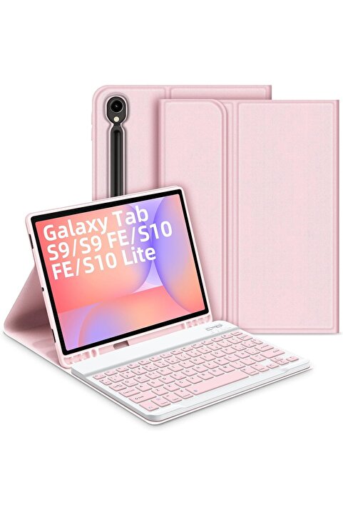 m.tk moveteck Galaxy Tab S9 Fe/s10 Fe/S10 Lite 10.9 Uyumlu Kalem Bölmeli Bluetooth Türkçe Q Klavyeli Tablet Kılıfı