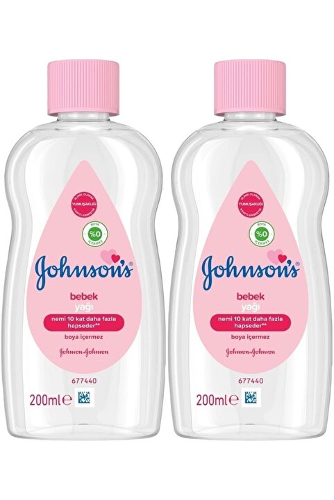 Johnson's Baby Johnsons Baby Bebek Yağı 200ML Nemlendirici (Pembe) (2 Li Avantaj Pk)