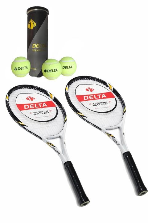 Delta 2 Adet Valley 27 İnç L2 Yetişkin Tenis Raketi + 2 Adet Tenis Çantası + 3 Adet Prof. Maç Topu