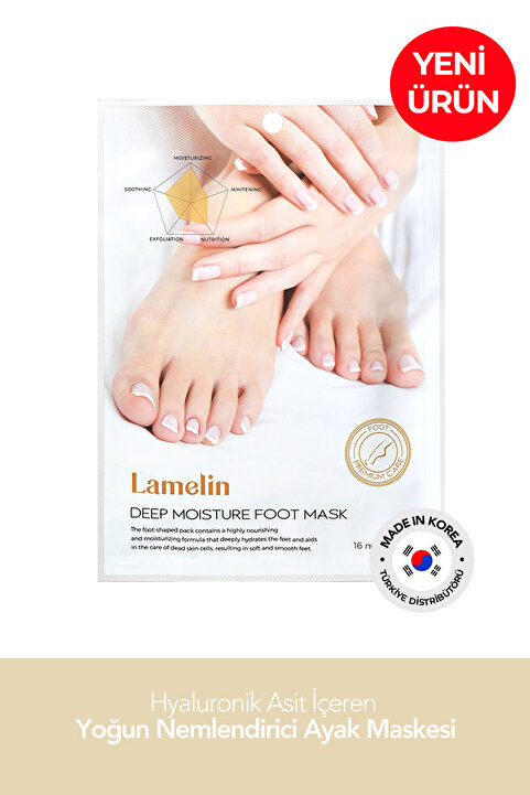 Lamelin Hyalüronik Asit İçeren Yoğun Nemlendirici Ayak Maskesi Deep Moısture Foot Mask