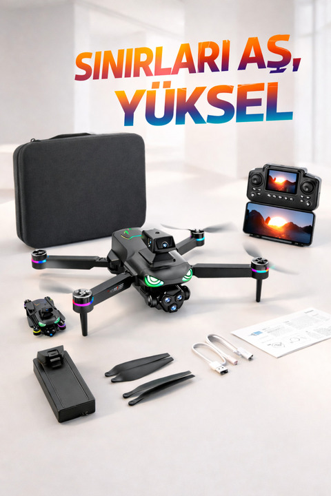 Maybax FULL HD Görüntü Akıllı Geri Dönüş 1000 Metre Menzil 3000mAh Batarya 5G İletim Ekranlı Kumanda