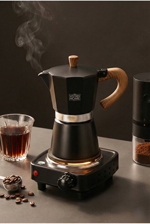 Vivien Home Mokapot 6-cup Coffeehutt Bigg Coffee Kahve Demleme Kahve Ekipmanı Italyan Filtre Kahve Makinesi