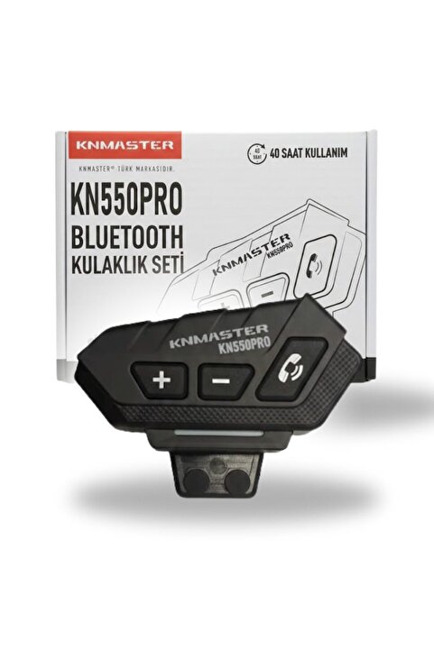 Knmaster Kn550 PRO Motosiklet Bluetooth Kulaklık Mikrofon Seti Siyah