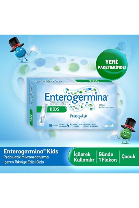 Enterogermina Kids 20 Flakon 2 Milyar Bacillus Clausii Sporu İçeren Probiyotik