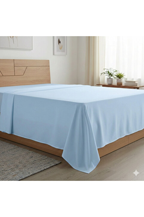 INTER Z Battal Boy Düz Çarşaf Pamuklu Kumaş Lastiksiz Çarşaf 240x260