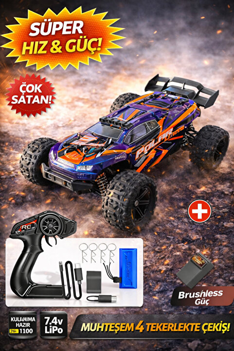 TRUST STORE Elektri?kli? Rc 1:14 Ölçek Servo Motor Mega Arazi? Araci Spor Araç 55 Km Hiz Rc Araç