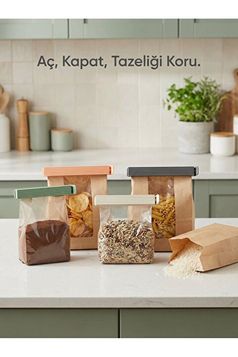 MappleHome 12'li Pratik Poşet Klipsi Renkli Pratik Poşet Ağzı Kapatıcı