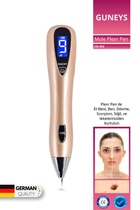 GUNEYS Plexr Pen Laser Plazma Pen Mole Akne, Yara Izi, Ben, Dövme, Siğil,çatlak Leke Silme Cilt Bakım