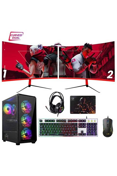 TURBOX Tx1650 i7 860 16GB Ram 256GB SSD 4GB GT740 Ekran Kartı 23.6 75Hz Çift Monitör Oem Paket
