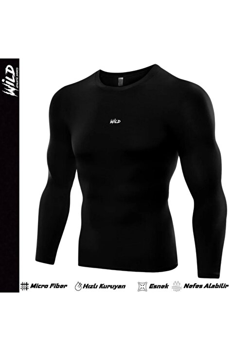 Wild Athletic Erkek Basic Compression Uzun Kollu Spor Fitness Body