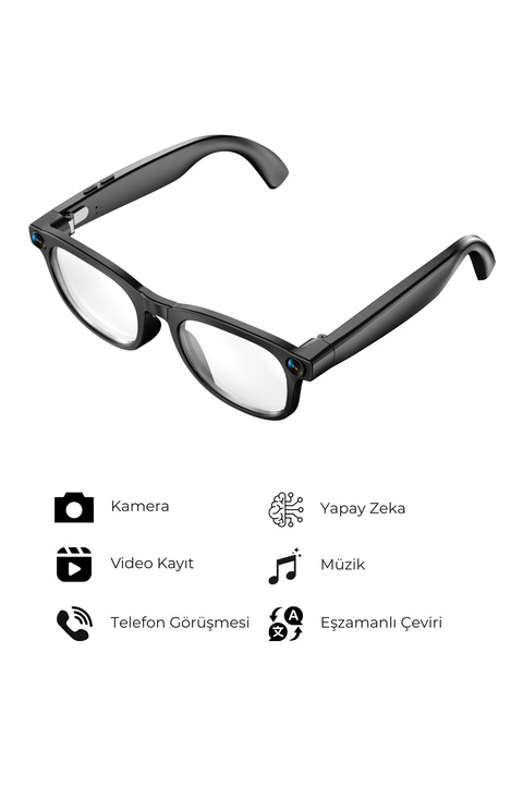 DVYEN G2 Pro Akıllı Yapay Zeka (AI) Gözlük – Kamera, Bluetooth, Hafıza, Müzik, AI Ast., Canlı Çeviri, IPX5