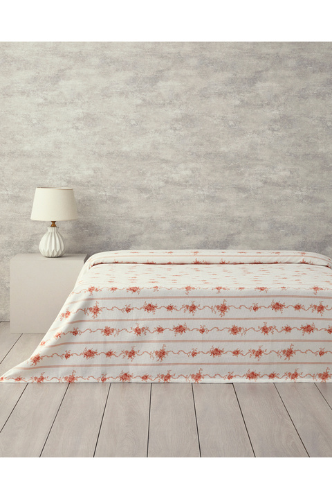 English Home Flower Line Çift Kişilik Pike Turuncu