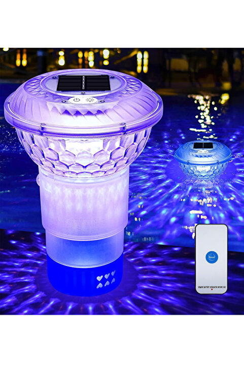 Greentech Water Güneş Enerjili, Klor Hazneli, Kumandalı Havuz LED Aydınlatma 1 Adet/GW-PL01