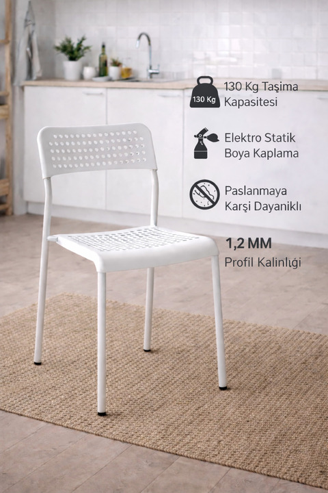 Flinder Mutfak Sandalyesi - Çalışma Sandalyesi - Sandalye - Yemek Masası Sandalyesi