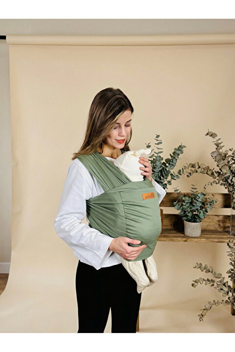 kubbe Yeni Nesil Ergonomik Bebek Taşıma Şalı - Ön Cepli Taşıma Torbalı Esnek Sling - İnce Ve Hafif