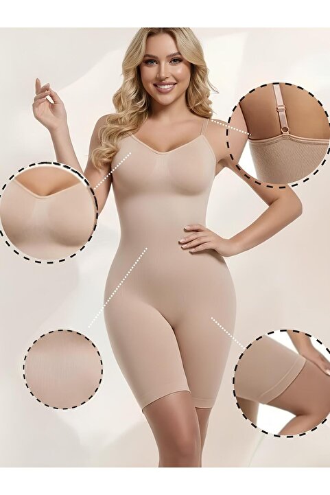 MİSTİRİK Larix Model Extra Toparlayıcı Extra Sıkılaştırıcı Tam Boy Tulum Korse Ten Renk