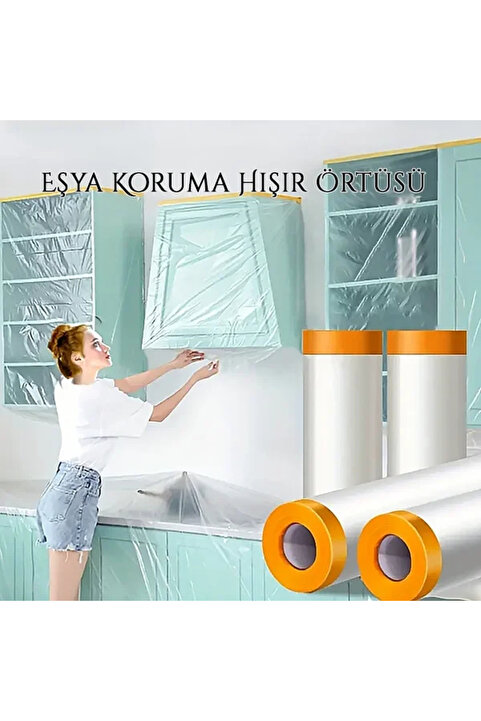 Yenimiyeni Yapışkanlı Boya Badana Eşya Koruma Hışır Örtüsü 15 Mt x 180 Cm Boya Muşambası