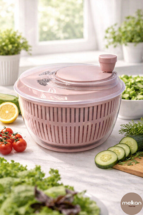 Melkan Home Pudra Renk Salata Ve Sebze Kurutucu 5 Litre