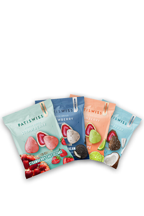 Patiswiss Limited Edition Çilek Draje Karışık Set, 50g X 4 Adet