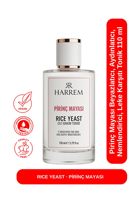 Harrem Pirinç Mayası Beyazlatıcı, Aydınlatıcı, Nemlendirici, Leke Karşıtı Tonik- Vegan