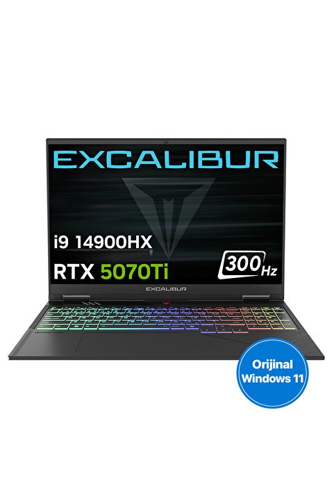 CASPER Excalibur G920 i9-14900HX 32GB 2TB RTX5070Ti 12GB 300Hz 16" W11H Gaming Laptop G920.1490-DXP0A-E