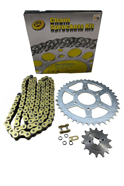 MOTORKİT MK SFR O RİNGLİ ZİNCİR DİŞLİ SET [GOLD] [14T/40T] [520H x 108L] BAJAJ PULSAR NS 200