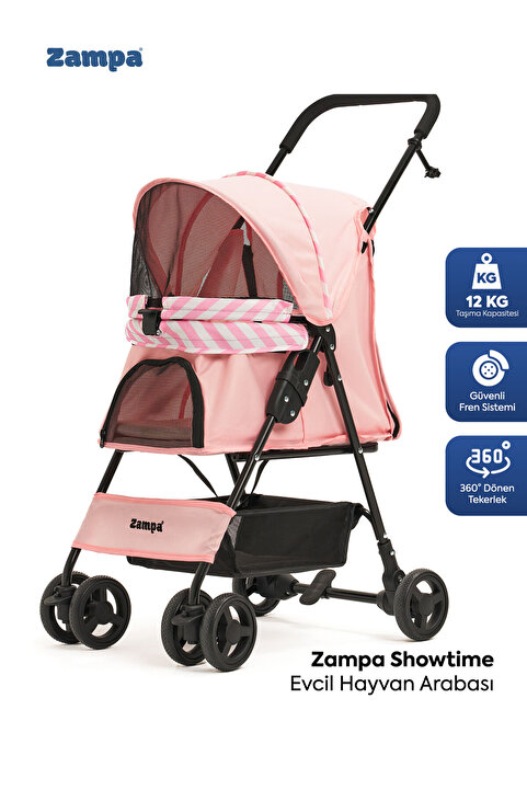 Zampa Showtime Kedi/köpek Arabası 42x69.5x88cm Pembe