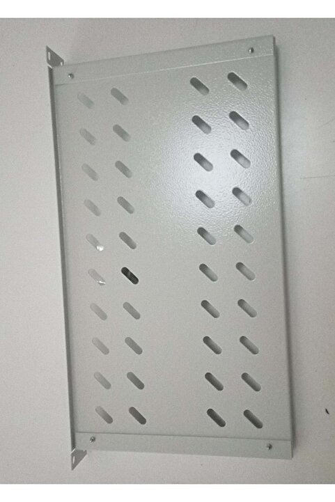 AGER D:250MM SABİT KISA MODEM RAF (B1 BEYAZ 7035)19 INCH 1U 2 NOKTADAN BAGLANTILI