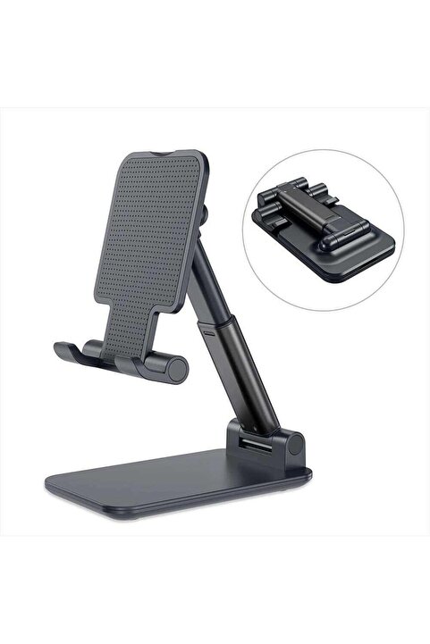 CMT Katlanabilir Masaüstü Telefon Tutucu Stand Siyah
