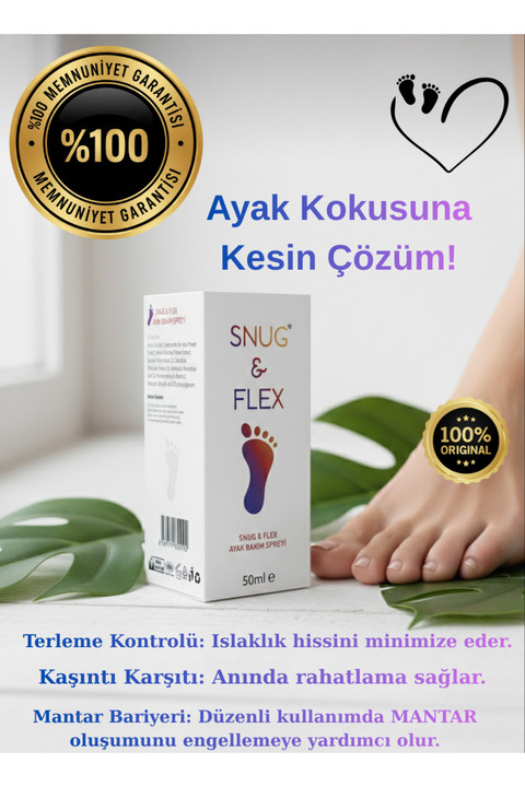 Snugflex Ayak Mantarı, Ayak Kokusu Giderici Sprey