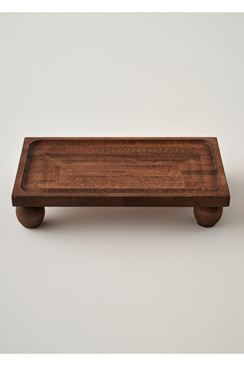 Bella Maison Wooden Ahşap Dikdörtgen Sunum Standı Naturel (17x30 cm)