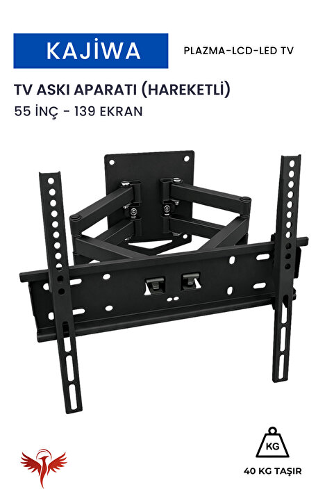 KAJİWA 55 İNÇ ASKI APARATI HAREKETLİ (139 EKRAN) Tüm Marka ve modellerle uyumludur.