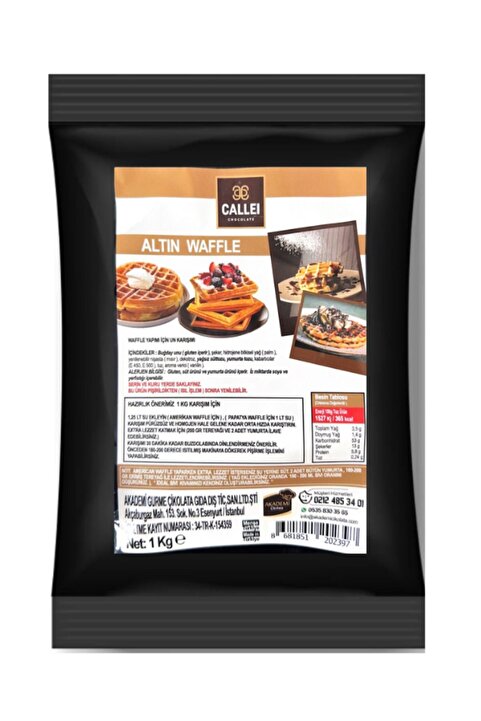 Callei Chocolate Waffle Harcı Altın Tarif 1 Kg