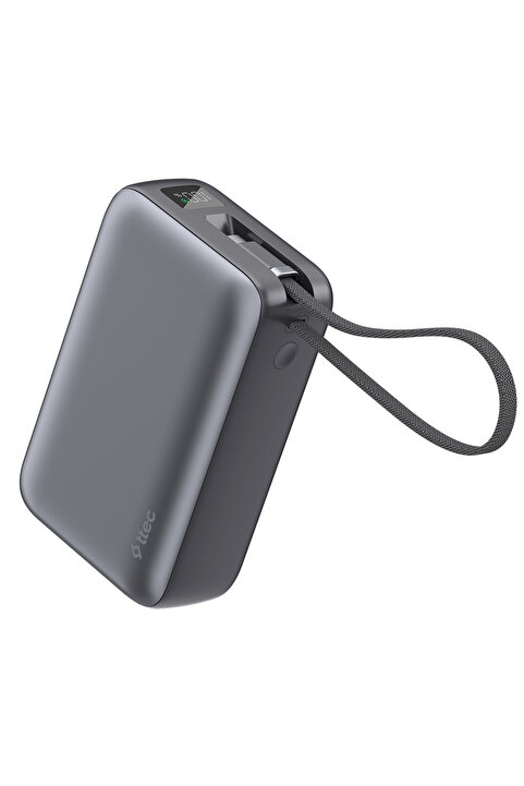 Ttec ReCharger Ultra LCD 30.000mAh PD 65W USB-C Dahili Kablolu Taşınabilir Hızlı Şarj Aleti/Powerbank