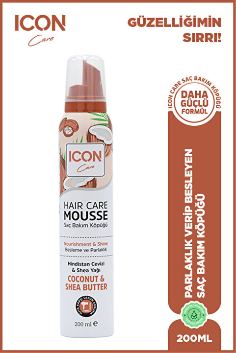 ICON Care Saç Bakım Köpüğü 200 ml Coconut & Shea Butter-