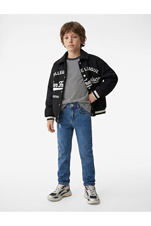 Koton Yıpratılmış Detaylı Ayarlanabilir Lastikli Denim Pantolon