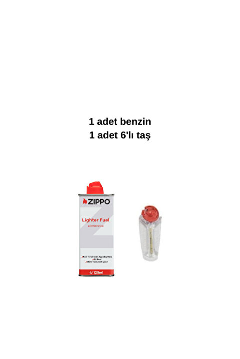 Zippo 1 Adet 125 Ml Original Benzin Ve 1 Adet Çakmak Taşı