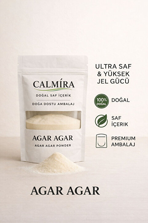 CALMİRA Agar Agar / 900 Blom / 25 gr / Su Yosunu Özütü / Bitkisel Jelatin / Vegan / Helal Sertifikalı