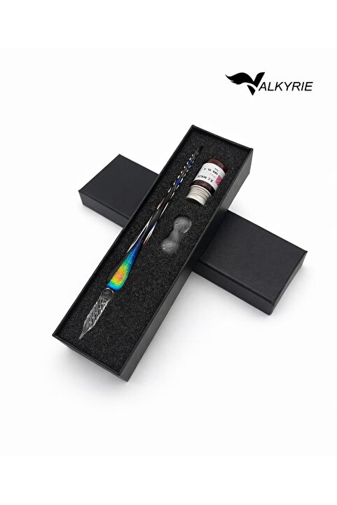 valkyrie Model Renk Geçişli Cam Dip Kalem Seti – El Yapımı - Hediye Kutulu