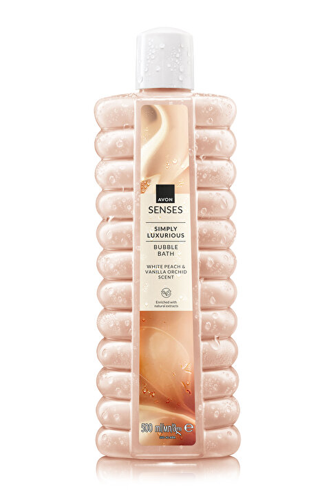 Avon Simply Luxurious Beyaz Şeftali ve Vanilya Orkide Kokulu Banyo Köpüğü 500 Ml.