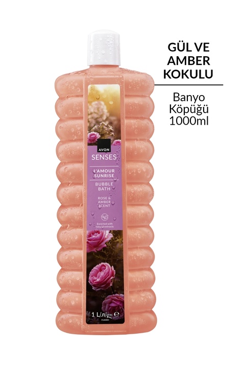 Avon L'amour Sunrise Gül Ve Kehribar Kokulu Banyo Köpüğü 1 Lt.