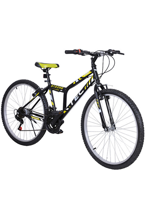 Tec Bisiklet Strong 26" Jant 21 Vites Erkek Dağ Bisikleti Siyah - Sarı & Vitesli Bisiklet