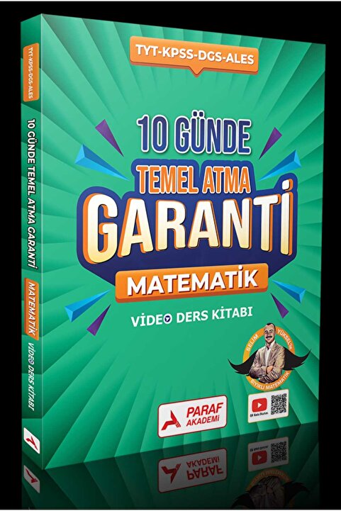 Paraf Yayınları 10 Günde Temel Atma Garanti Bıyıklı Matematik Video Ders Kitabı