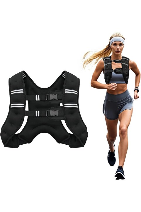 Temporun Ağırlık Yeleği - 5/10 kg , Vücut Ağırlık Yeleği; Güç Antrenmanı, Koşu, Egzersiz, Jogging ve Yürüyüş